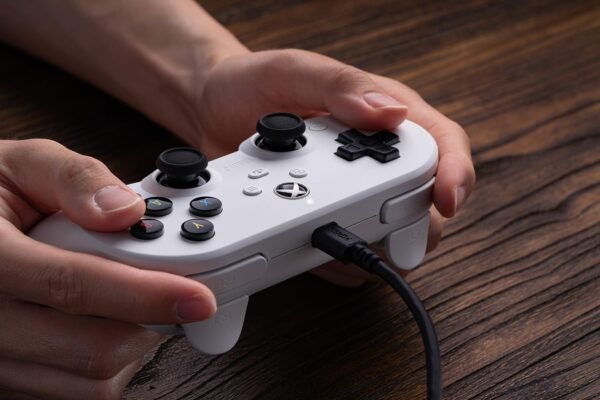 8Bitdo Pro 2 Wired Controller for Xbox, Hall Effect Joysticks and Hall Triggers, 3.5mm Audio Jack, Compatible with Xbox Series X|S, Xbox One, Windows 10/11 - Officially Licensed (White) - Image 2