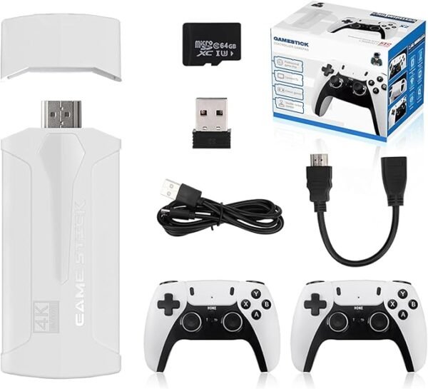 Retro Video Game Console,Retro Play Game Stick,Nostalgia Stick Game,Plug and Play Video Game Stick Built in 20000+ Games,Consoles with Dual 2.4G Wireless Controllers (M8 PLUS-64G) - Image 2