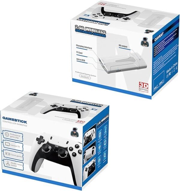 Retro Video Game Console,Retro Play Game Stick,Nostalgia Stick Game,Plug and Play Video Game Stick Built in 20000+ Games,Consoles with Dual 2.4G Wireless Controllers (M8 PLUS-64G) - Image 5